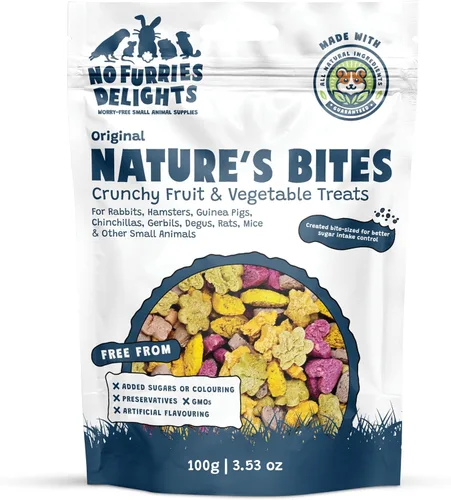 Golosinas, 100% Todo Natural Mini Bocados Para Conejo Hámster Guinea Pig Chinchilla Mascota Ratones Gerbo Pájaro Enriquecimiento Saludable
