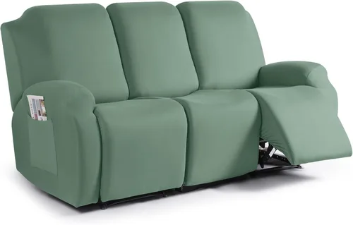 Miniatura 31 de TAOCOCO Funda para sofá reclinable, 3 piezas de fundas de tela de poliéster elástica para sofá reclinable de 3 asientos, protector de muebles suave