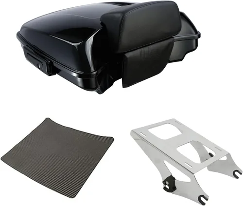 Miniatura 17 de TCT-MOTORPARTS Respaldo Negro Razor de 5.5" para Montaje en Maletero Compatible con Harley Trunk Road Street Glide King Glide 2014-2025 Tronco