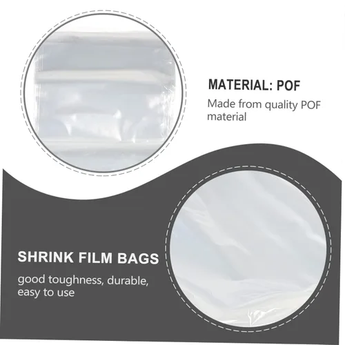Miniatura 7 de SOLUSTRE 200 bolsas termorretráctiles para embalaje y almacenamiento, alta resistencia al desgarro, fácil de usar, película retráctil transparente