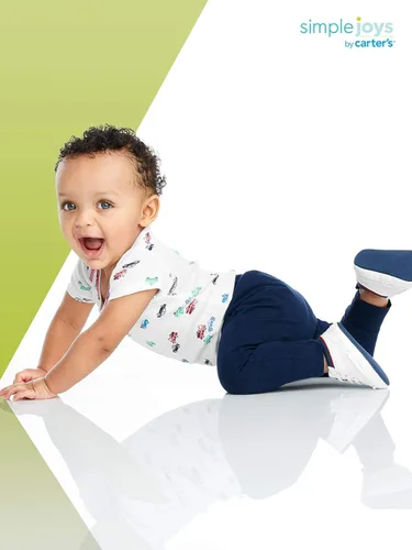 Miniatura 3 de Simple Joys by Carters Pantalones para bebé paquete de 4