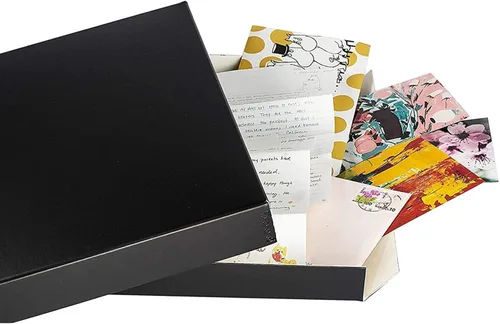 Miniatura 116 de Lineco Archival Caja de almacenamiento para impresión de 13x19 pulgadas, diseño frontal abatible, 13 1/2 x 19 1/2 x 3 pulgadas, color exterior: negro