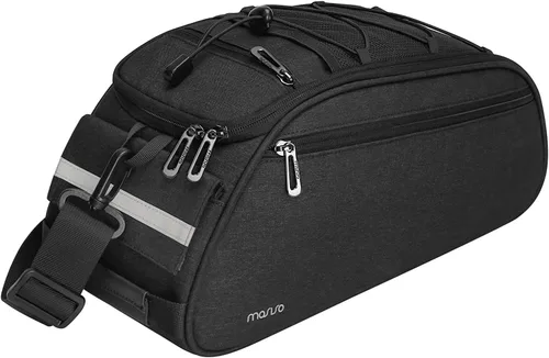 Miniatura 14 de MOSISO Bolsa de maletero para bicicleta, bolsa impermeable para asiento trasero de bicicleta, bolsa de almacenamiento para el sillín, bolsa