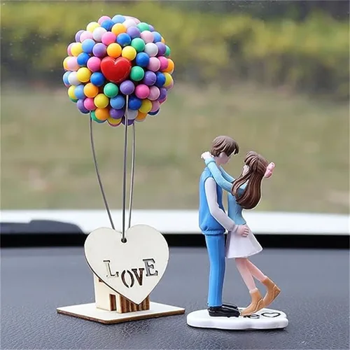 Miniatura 10 de Decoración de globos de muñeca de acción para parejas de caricaturas, decoración de automóvil, lindas parejas de dibujos animados, pareja de dibujos