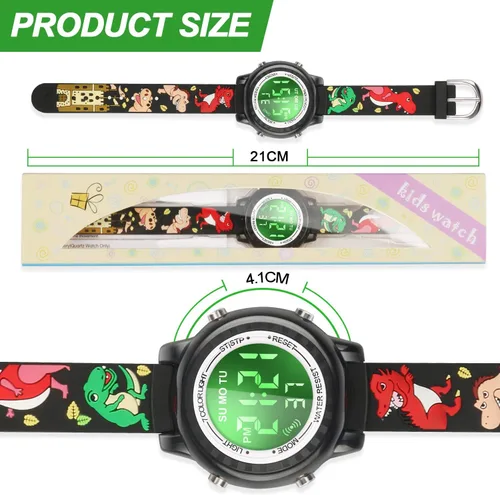 Miniatura 6 de Relojes LED impermeables para niños con alarma, juguetes para niños, regalos para niñas de 3 a 10 años