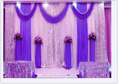 Miniatura 8 de Cortinas profesionales de gasa transparente para telón de fondo de boda, kit de tubo y cortina de 10 pies para escenario, cabina de fotos, teatro