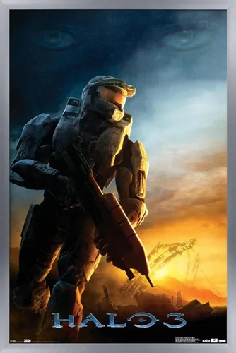 Miniatura 15 de Trends International Halo 3 - Póster de pared del Despertar, 14.725 x 22.375 pulgadas, versión con marco de madera tipo granero