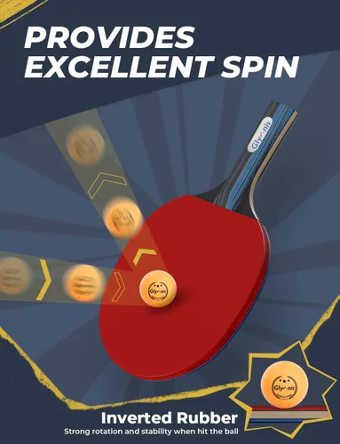 Miniatura 2 de Glymnis Juego de Palas de Ping Pong Raquetas de Tenis de Mesa con Pelotas, Estuche de Almacenamiento para Interiores y Exteriores, Accesorios