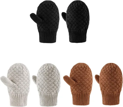 Miniatura 12 de Guantes de punto para bebés, niños y niñas, guantes de invierno para recién nacidos, guantes de 0 a 3 años