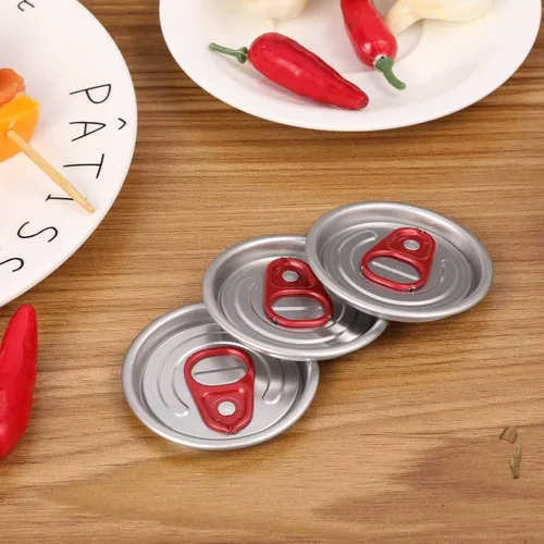 Miniatura 5 de Aislor Fundas para tapas de latas, cubierta protectora de anillo para latas de soda, cubierta protectora para latas de bebidas, color rojo, 20