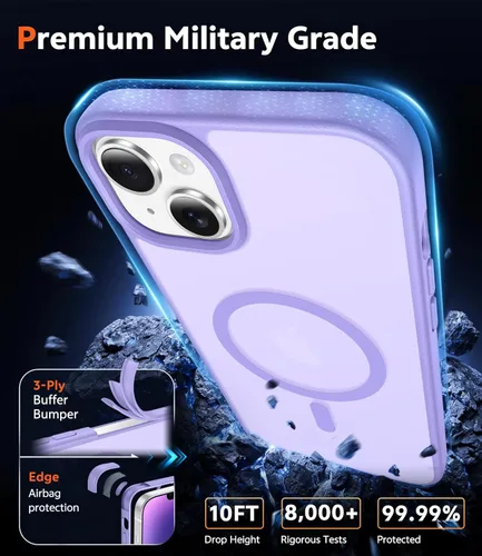 Miniatura 498 de FNTCASE Funda para iPhone 13 Pro-Max: Fundas magnéticas transparentes compatibles con Magsafe Slim anti amarillamiento protección contra caídas