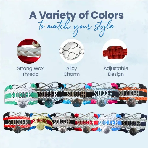 Miniatura 56 de Sportybella - Pulsera de fútbol ajustable, regalo para jugadores