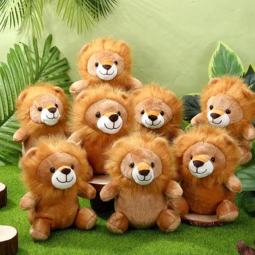 Miniatura 7 de Arrowbash 8 juguetes de peluche de leones de 9 pulgadas, a granel, regalo de fiesta de león, juguetes de peluche para niños y niñas, recuerdos