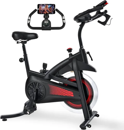 Miniatura 8 de Exercise Bike Stationary Bike Indoor Cycling Bicycle for Home Gym Spinning Bike 300 lbs Weight Capacity Adjustable Seat/Handlebar for Office Cardio