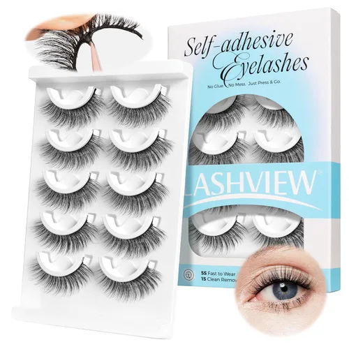 Miniatura 20 de Lashview Ellipse Extensiones de pestañas planas de 0.15 mm, rizo C de 0.31-0.59 pulgadas, negro visón, pestañas individuales, súper mate