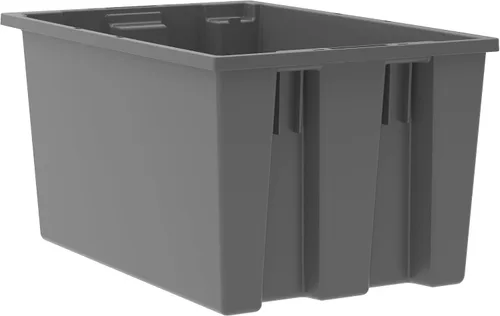 Akro-Mils 35240 Contenedor de almacenamiento de plástico nido y apilable y bolsa de distribución, (23-1/2 pulgadas de largo x 15-1/2 pulgadas de Gris