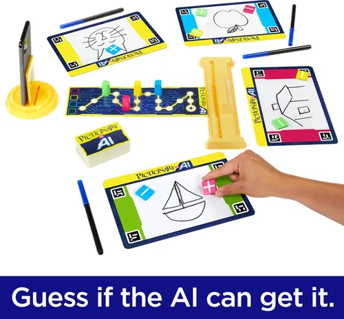 Miniatura 5 de Mattel Games Juego familiar Pictionary vs. AI para niños, adultos y familias con inteligencia artificial para 2 a 4 jugadores