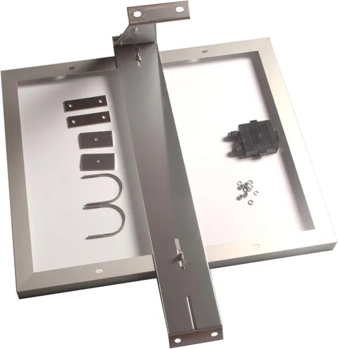 Miniatura 3 de Kit de montaje en poste para paneles solares de 30 W a 60 W, kit de soporte de montaje de aluminio ajustable resistente con accesorios