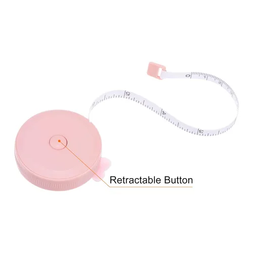 Miniatura 5 de HARFINGTON Cinta métrica suave de 60 pulgadas, 4.9 ft, retráctil, mini cinta métrica de dibujos animados, bonita regla para coser manualidades