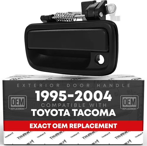 Reemplazo de manija de puerta delantera exterior del conductor, compatible con Toyota Tacoma 1995-2004, negro liso, plástico, OEM 69220-35020,