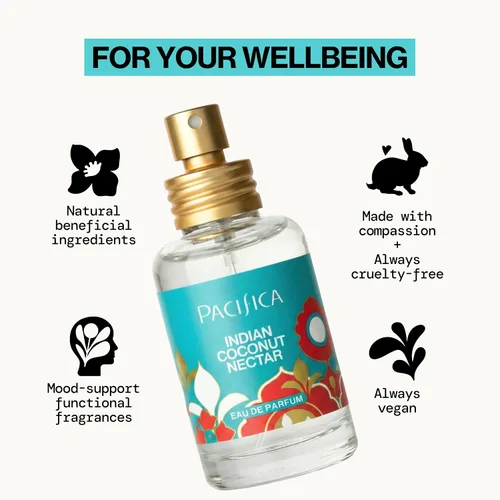 Miniatura 7 de Pacifica Aerosol de Perfume de Néctar de Coco Indio – Fragancia Tropical de Vainilla y Coco, Perfume Encaparable de Playa para Mujeres, Fórmula