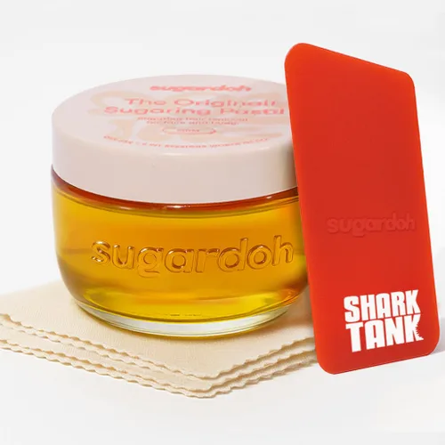 Miniatura 11 de Kit de Cera de Azúcar Sugardoh para Mujeres Visto en Shark Tank (Kit Vintage Firme) - Para Axilas, Bikini y Principiantes - Depilación con Cera