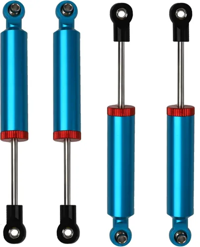 4 piezas de amortiguadores de automóvil a control remoto, amortiguadores de resorte interno, piezas de actualización compatibles con Axial SCX10 Azul