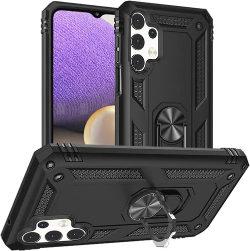 Miniatura 27 de Yiakeng Funda para Galaxy A32 5G, Samsung A32 5G, fundas protectoras de grado militar con anillo para Samsung Galaxy A32 5G (verde militar)