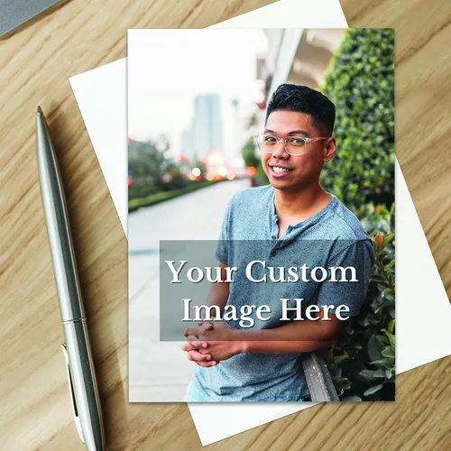 Miniatura 3 de Tarjeta de felicitación personalizada con foto personalizada, sube tu imagen, agrega tu texto, tarjeta de felicitación para todas las ocasiones