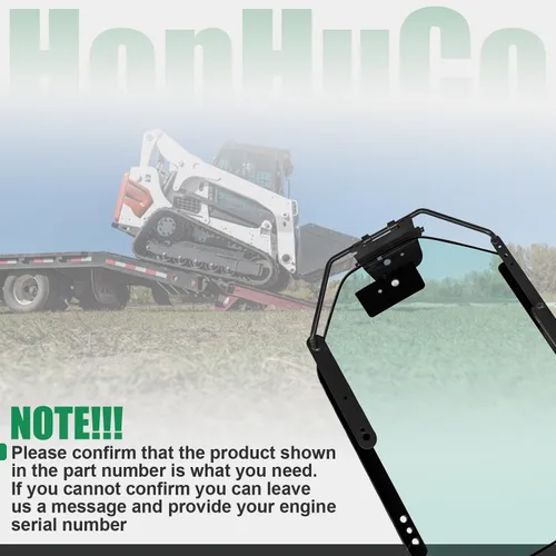 Miniatura 5 de 7120401 - Conjunto de vidrio para marco de puerta delantera compatible con Bobcat A770 AWD S modelos S590 S650 S770 S570 para cargadores compactos