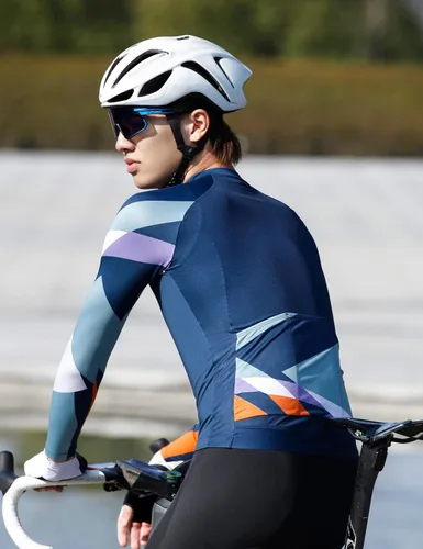 Miniatura 7 de INBIKE Camiseta de ciclismo de manga larga transpirable y de secado rápido con 3 bolsillos traseros para hombres y mujeres
