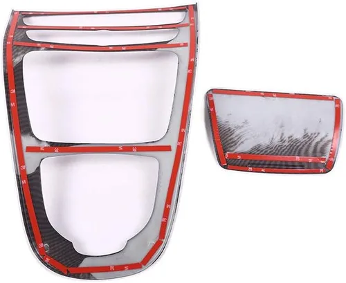 Miniatura 7 de YIWANG Fibra de carbono ABS consola panel de engranajes marco marco ajuste 2 unids para Mercedes Benz Clase E W213 2016-2019 Accesorios de coche