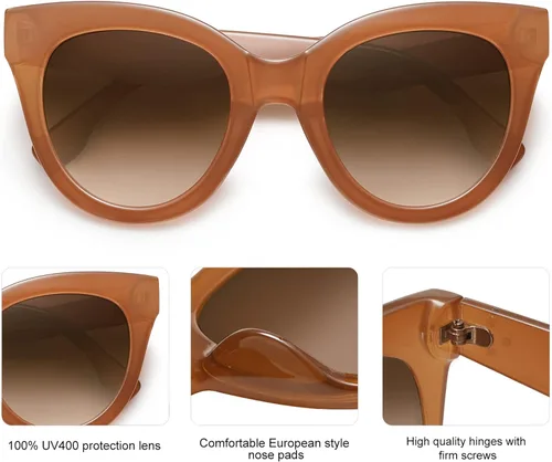 Miniatura 3 de SOJOS Gafas de sol retro de gran tamaño para mujer, estilo vintage, de moda, SJ2074