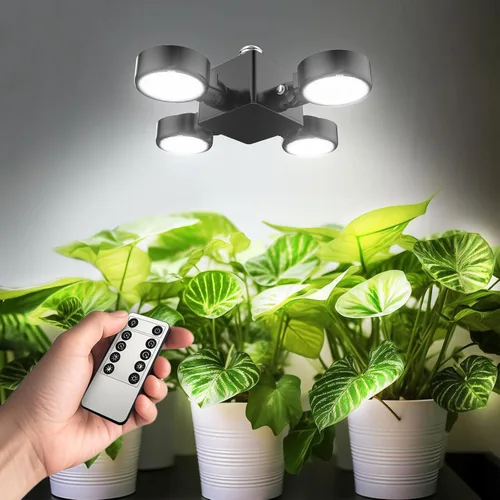 Miniatura 8 de SANSI Luz de cultivo para plantas de interior, 80 W, 8000 lúmenes, luz de espectro completo PPFD de alto espectro con temporizador remoto