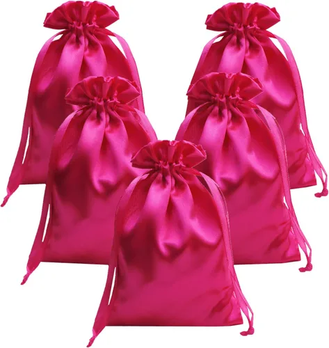 Miniatura 21 de 35 Piezas Bolsas de Regalo de Satén Beige de 5 x 7 Pulgadas - Bolsas de Baby Shower - Bolsas de Favores de Boda - Bolsa de Tela con Cordón - Bolsas