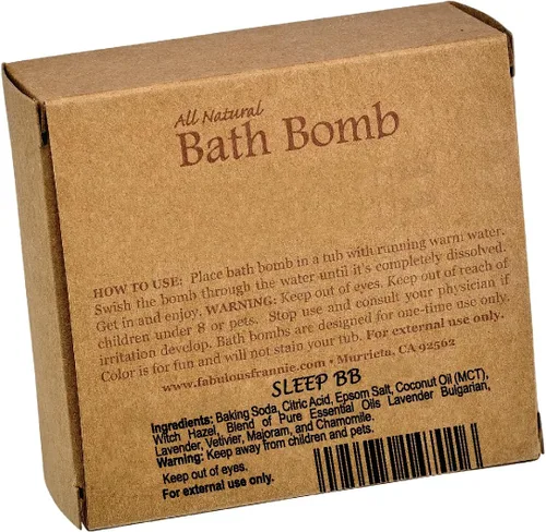 Miniatura 2 de Fabulous Frannie Sleep Natural, juego de bombas de baño hechas a mano, rico en aceite esencial, sal mineral, aceite de coco, hamamelis, gaseosos