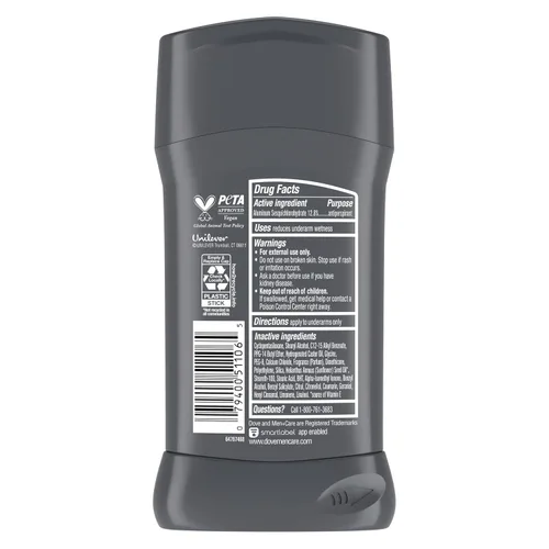Miniatura 2 de Dove Men+Care - Desodorante antitranspirante Cool Fresh, 4 unidades para un aroma Aqua de larga duración, con protección 72H, 2.7 onzas