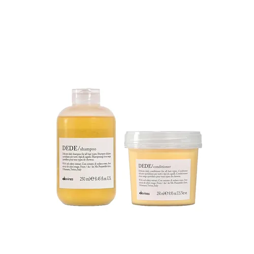 Davines DEDE Delicado champú y acondicionador de limpieza diaria para todo tipo de cabello, equilibra y añade brillo, desenredante sin peso, 8.45 y