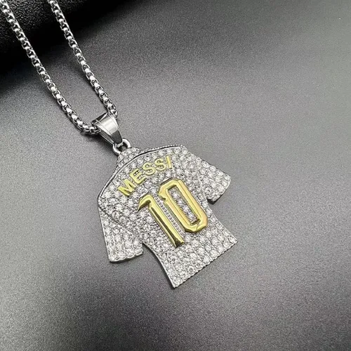 Miniatura 4 de Number 10 Soccer Jersey Pendant, No. 10 Jersey Soccer Necklace for Men, Number 10 Football Necklace Soccer Charm Jewelry, Rock Soccer Jersey