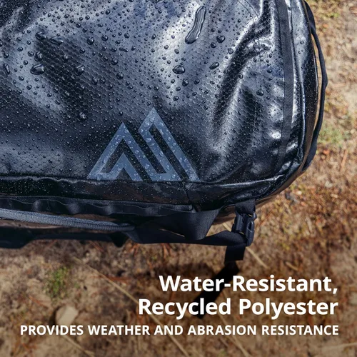 Miniatura 6 de Gregory Alpaca - Bolsa de lona resistente al agua para viajes de aventura y equipo con cubo de embalaje incluido, Negro obsidiana, 100L
