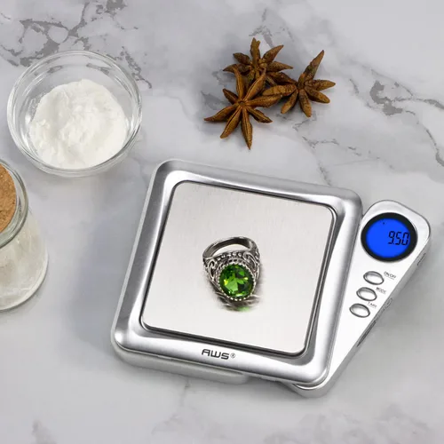 Miniatura 2 de American Weigh Scales Báscula digital de gramo de bolsillo de 7.05 oz x 0.00 oz Mini báscula de precisión de 0.00 oz de precisión, báscula