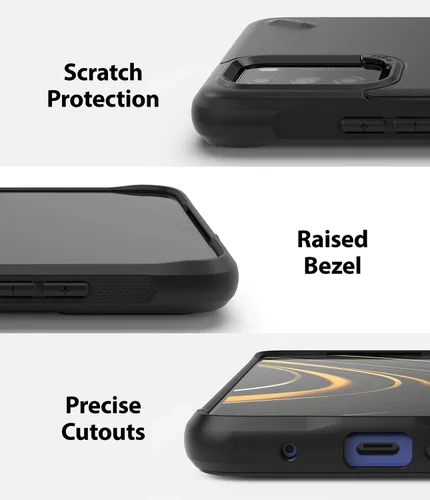 Miniatura 5 de Ringke Onyx - Funda compatible con Xiaomi Poco M3, resistente y resistente, reforzada, a prueba de golpes, TPU Grip Funda para teléfono - Negro