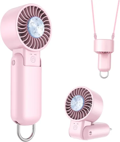 Miniatura 16 de Ventilador turbo portátil de mano con pantalla LED, refrigeración turboalimentada de 32 pies, larga duración, 5 velocidades de 4 onzas, ligero