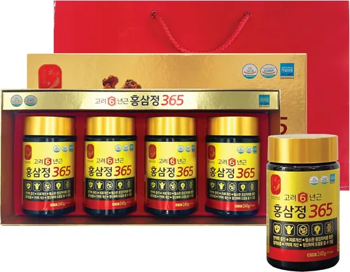 HongSamJeong - Extracto de oro de ginseng rojo coreano de 6 años de 8.5 onzas (33.86 oz) x 4ea