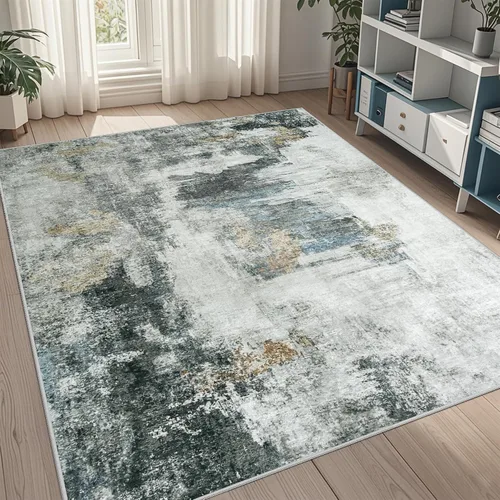 Miniatura 36 de 5x7 Area Rugs for Living Room Rug Washable: Abstract Rug for Dining Room Bedroom Carpet Non Slip 5 by 7 Indoor Modern Nursery Home Office Beige