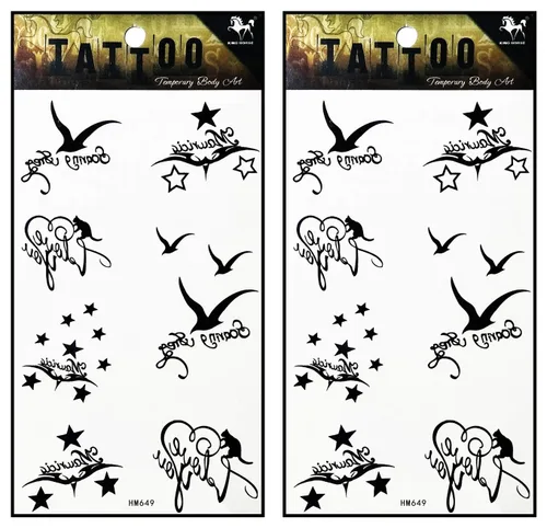 Miniatura 16 de Tatuajes 2 hojas de tatuaje temporal 3D paraguas de sol nubes de lluvia para mujeres hombres espalda baja hombro cuello brazo tatuaje etiqueta