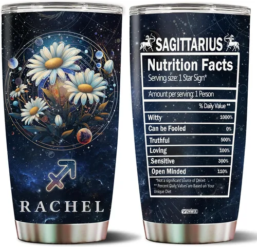 Miniatura 13 de Regalos personalizados de acuario para mujeres, constelación del zodiaco, astrología, aislado, 20 onzas, taza de café de acero inoxidable con tapa