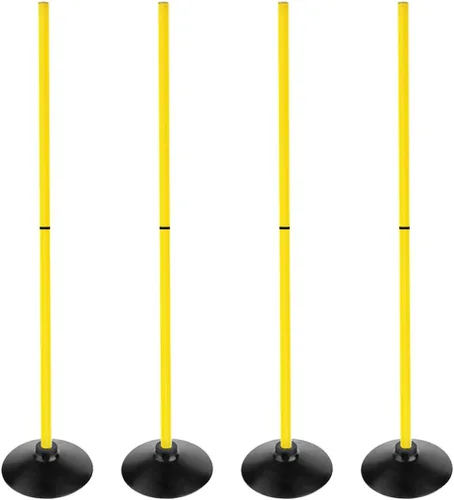 Miniatura 7 de Juego de bastones de agilidad de fútbol Desmontable Deportes Entrenamiento Speed Pole Slalom Poles con Base de goma Equipo de Traning Deportivo