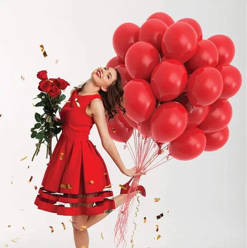 Miniatura 2 de 60 globos de lunares rojos y negros de mariquita, globos de punto ondulado, suministros de decoración de cumpleaños, boda, fiesta, juguetes