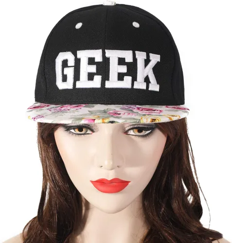 Miniatura 3 de ZLYC - Gorra de béisbol para mujer con impresión Tropical Floral neón con palabra Bordada - Snapback